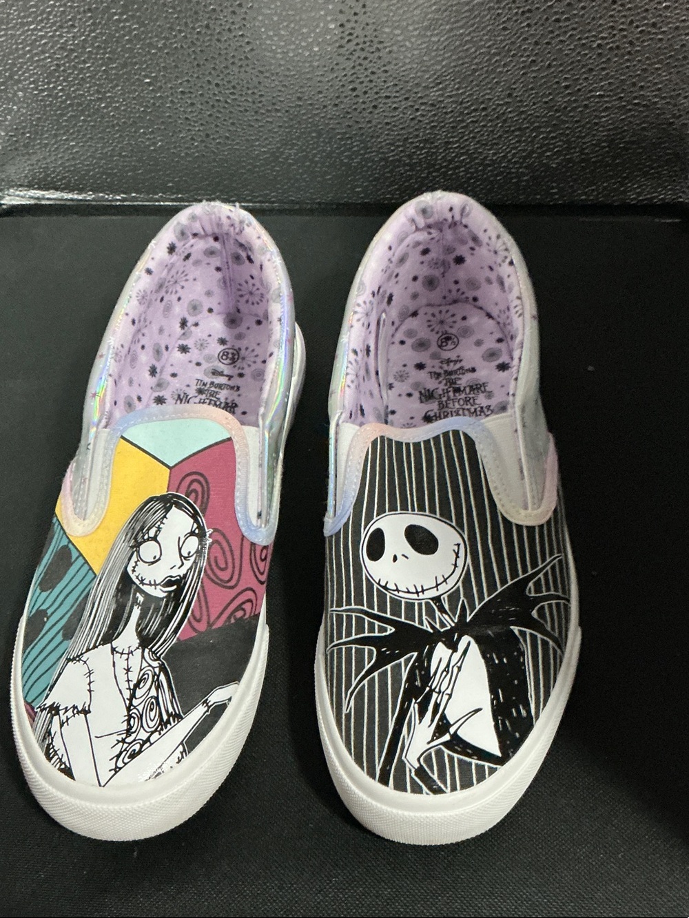 Kids Slip-On Sneakers with Themed Character Print in Purple Multi